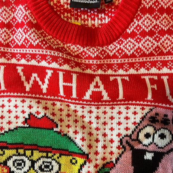 Nickelodeon Red and White Ugly Sweater - Picture 5 of 11
